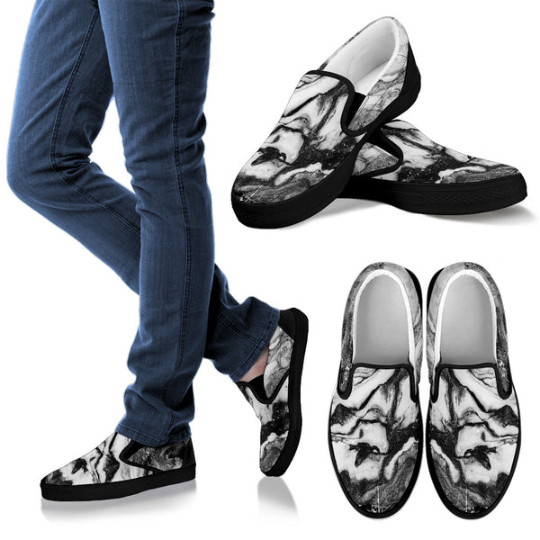 Marbled Men's Slip Ons