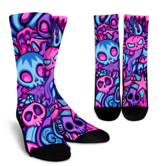 Swirly Skull Socks