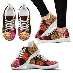 SKULL AND FLOWER DESIGN SHOES BY FIREFITS