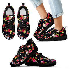 MINI SKULLS WITH FLOWER DESIGN SHOES BY FIREFITS