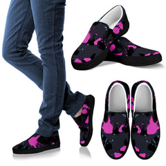 Pink Splash Camo Men's Slip Ons