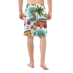Miami Summer Men's All Over Print Board Shorts