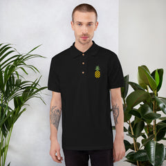 Pineapple Embroidered Polo Shirt