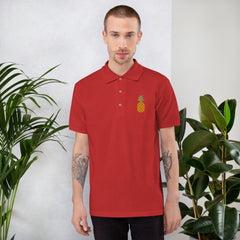 Pineapple Embroidered Polo Shirt