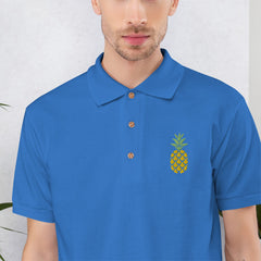 Pineapple Embroidered Polo Shirt