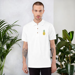 Pineapple Embroidered Polo Shirt