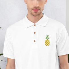 Pineapple Embroidered Polo Shirt
