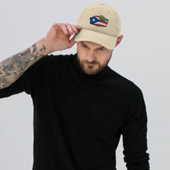 Puerto Rico Distressed Dad Hat