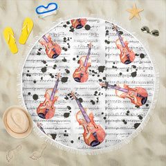 Guitar & Music Notes Beach towel