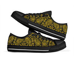 Black Gold Bandana Low Top Sneakers