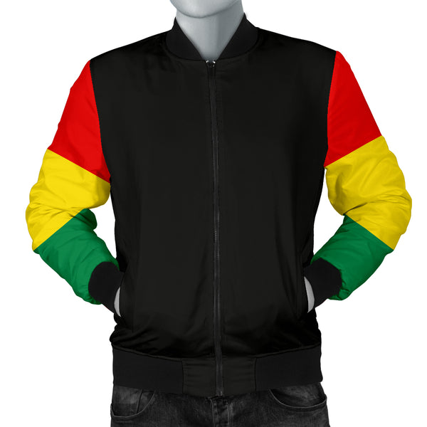 Men's Rasta Flag Bandana Sleeved Bomber Jacket