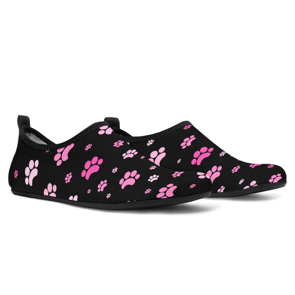 Pink Paw Print Beach Shoes