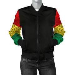 Women's Rasta Bandana Sleeved Bomber Jacket