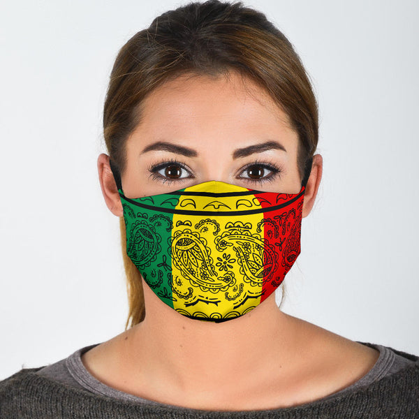 Edge Rasta with Black Bandana Face Mask