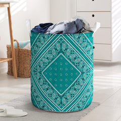 Teal Bandana Laundry Hamper