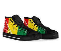 No Box Rasta Bandana High Top Sneakers