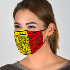 Edge Rasta with Black Bandana Face Mask