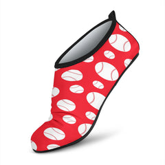 Red Baseball Ball Aqua Shoes