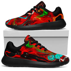 Abstract Blue World Shoe