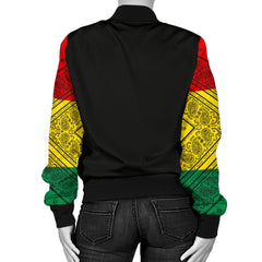 Women's Rasta Bandana Sleeved Bomber Jacket