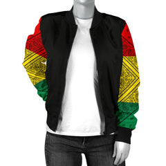Women's Rasta Bandana Sleeved Bomber Jacket