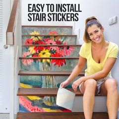 The Crystal Vase Stair Stickers Fine Art Painting