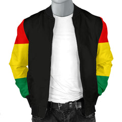 Men's Rasta Flag Bandana Sleeved Bomber Jacket