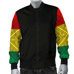 Men's Rasta Bandana Sleeved Bomber Jacket