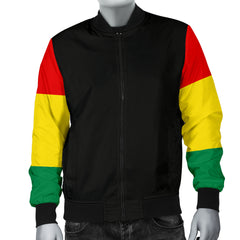 Men's Rasta Flag Bandana Sleeved Bomber Jacket