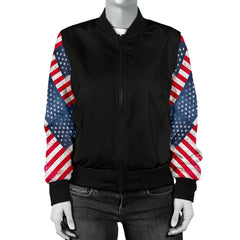 Women's American Flag Bomber Jacket