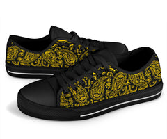 Black Gold Bandana Low Top Sneakers