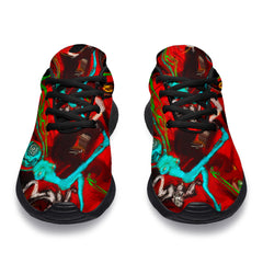 Abstract Blue World Shoe