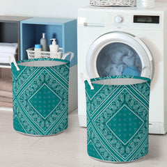 Teal Bandana Laundry Hamper