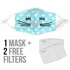 Cat Face - White Straps