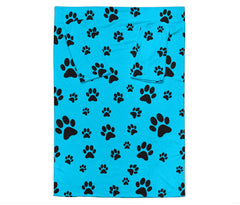 Paw Prints Adult Sleeve Blanket- Turquoise
