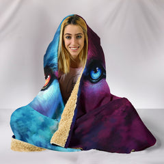 Fantasy Wolf Women's Hooded Blanket
