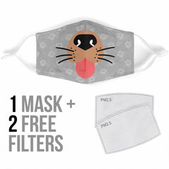 Dog Face - White Straps