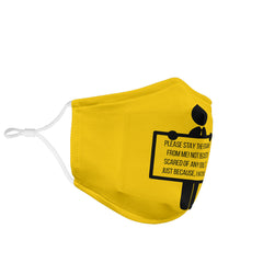Stay Away From Me Face Mask(yellow)