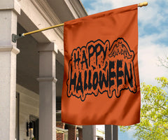 Happy Halloween 2 (Orange) - Halloween Flag