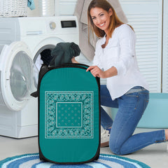 Teal Bandana Laundry Basket