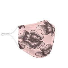 Brown Floral Mask
