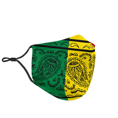 Edge Rasta with Black Bandana Face Mask