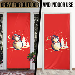 Frosty Snowman #1 Red - Christmas Door Sock
