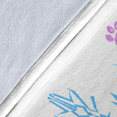 Paw Snowflake Blanket White
