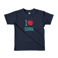 I Love School Short sleeve kids t-shirt