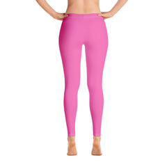 Pink Plain Leggings