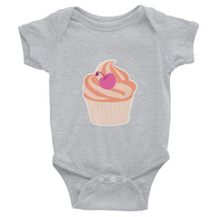 Cup Cake With Cherry Infant Bodysuit