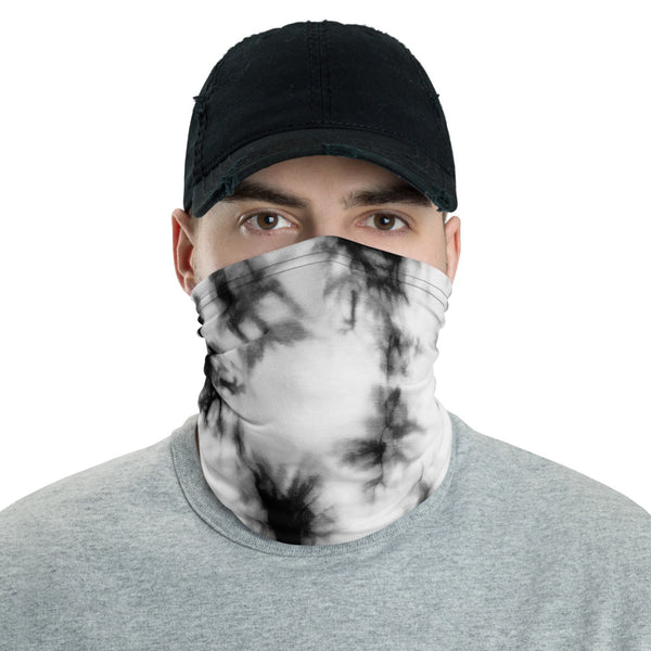 Black & White Tie Dye Neck Gaiter