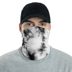Black & White Tie Dye Neck Gaiter