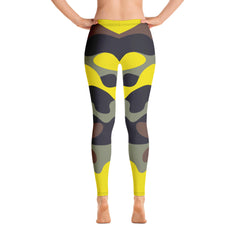 Yellow & Grey Camo Leggings